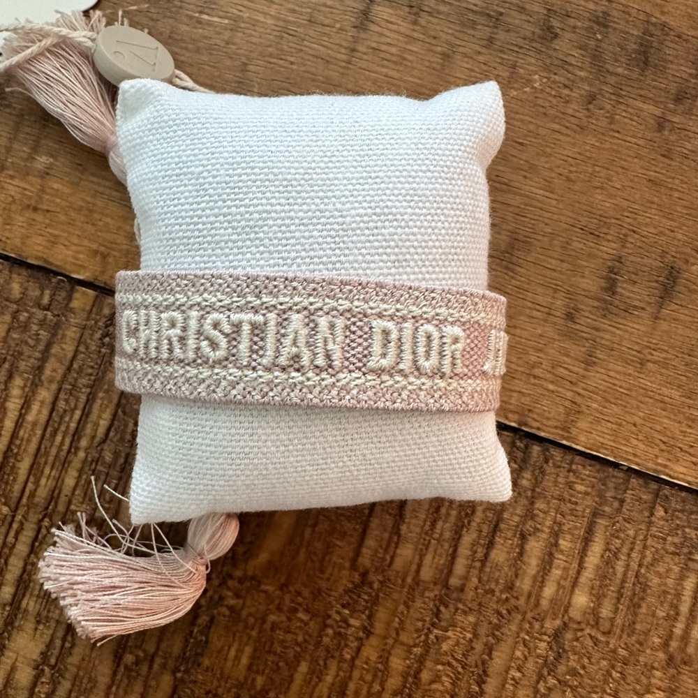 Christian Dior light pink friendship bracelet set